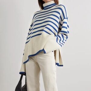 Toteme striped turtleneck XS blue